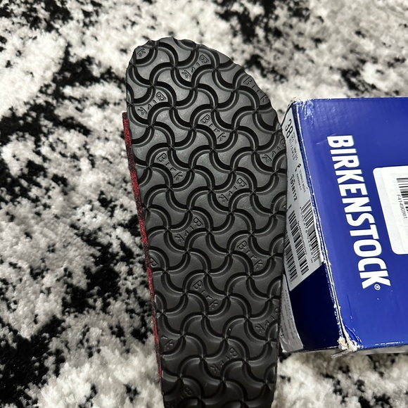 BRAND NEW in the box, Red Buffalo Plaid Birkenstock - Picture 3 of 4